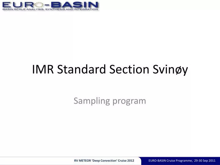 imr standard section svin y