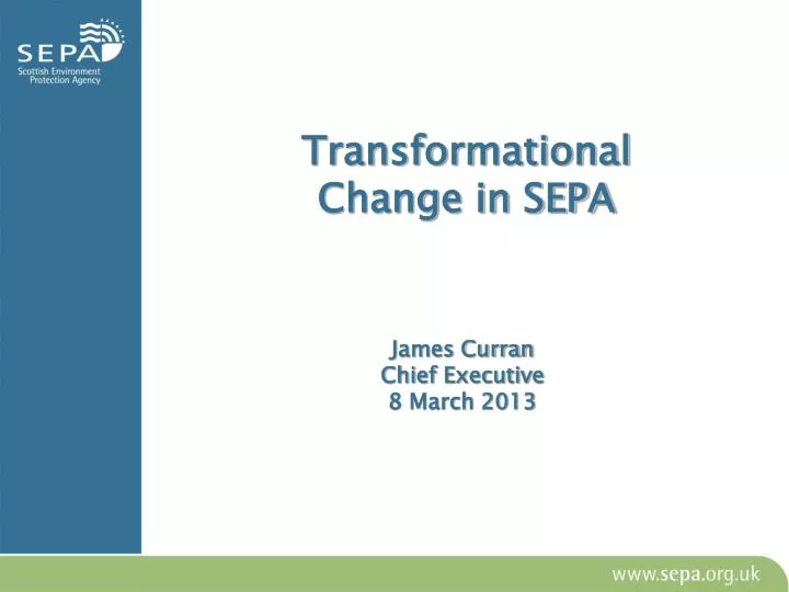 transformational change in sepa