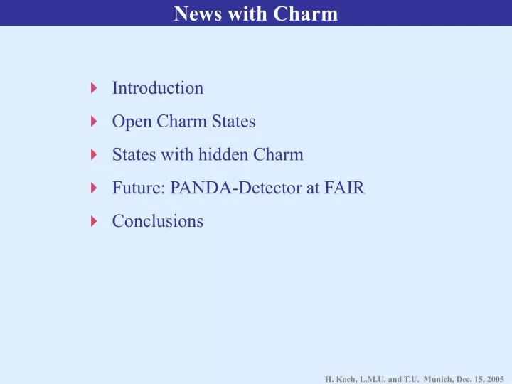 news with charm