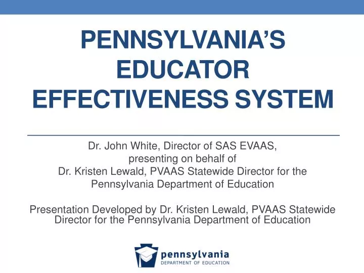 pennsylvania s educator effectiveness system
