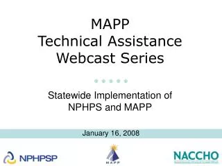 MAPP Technical Assistance Webcast Series
