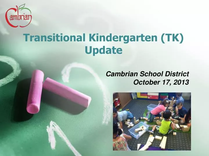 transitional kindergarten tk update