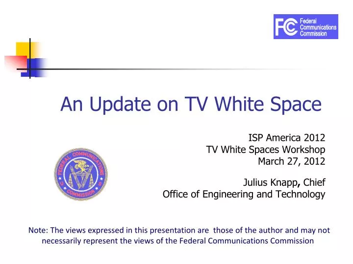 an update on tv white space