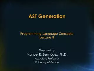 AST Generation
