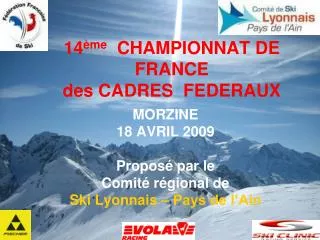 14 ème CHAMPIONNAT DE FRANCE des CADRES FEDERAUX