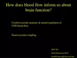 How does blood flow inform us about brain function?