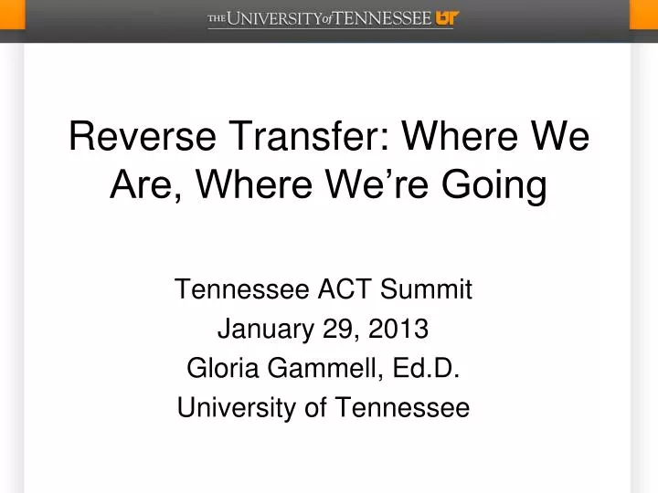 reverse transfer where we are where we re going