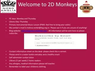 Welcome to 2D Monkeys
