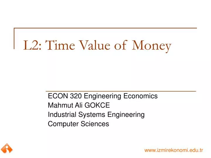 l2 time value of money