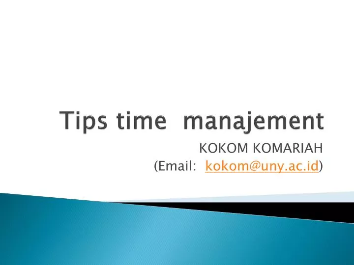 tips time manajement