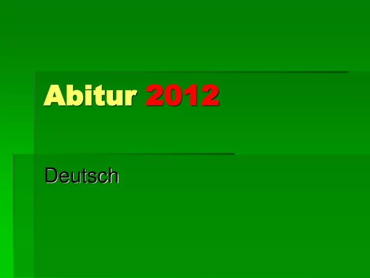abitur 2012