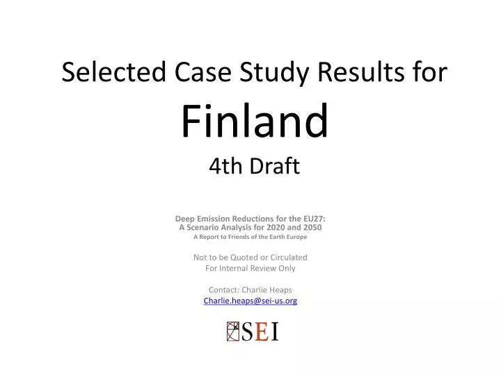selected case study results for finland 4th draft