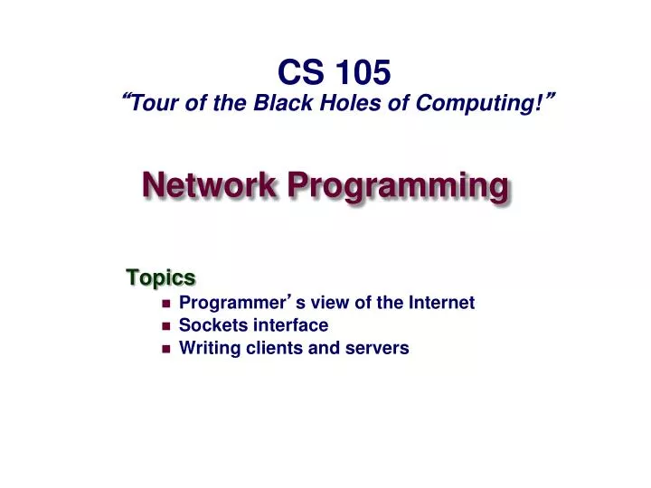 network programming