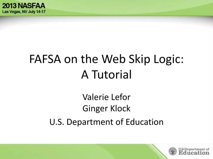 fafsa on the web skip logic a tutorial