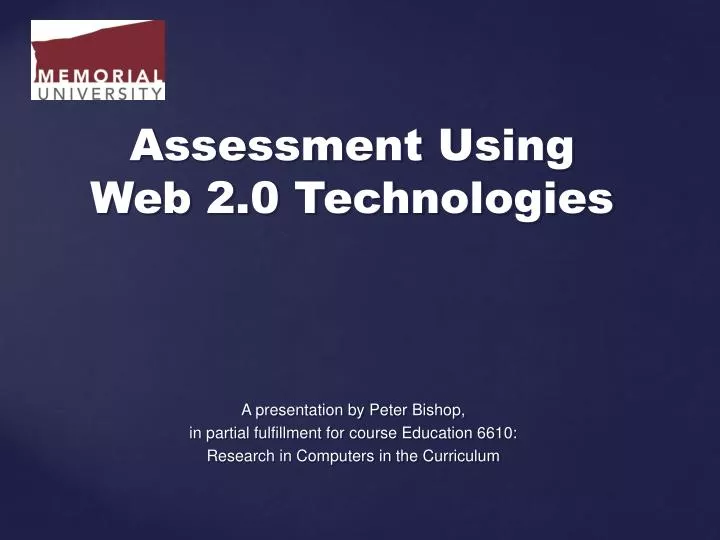 assessment using web 2 0 technologies