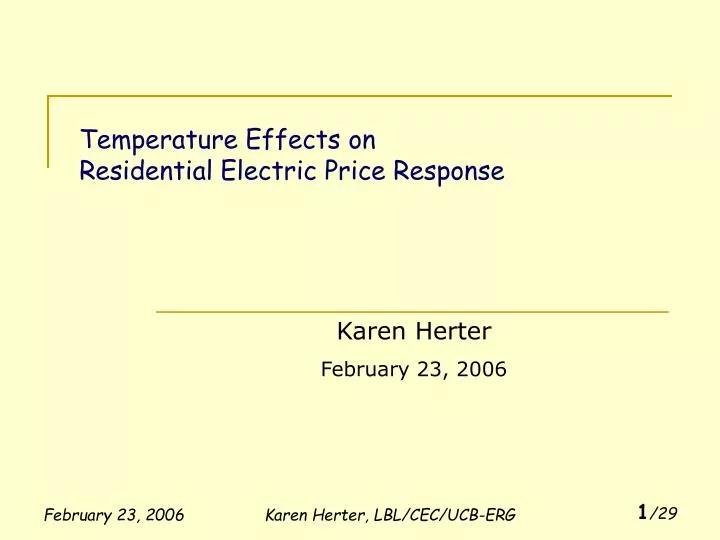 temperature effects on residential electric price response