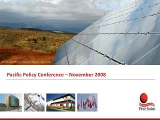 Pacific Policy Conference – November 2008