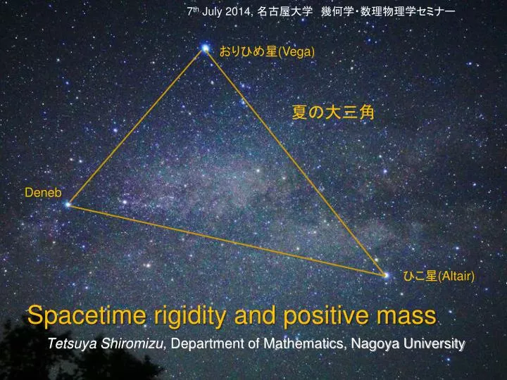 spacetime rigidity and positive mass