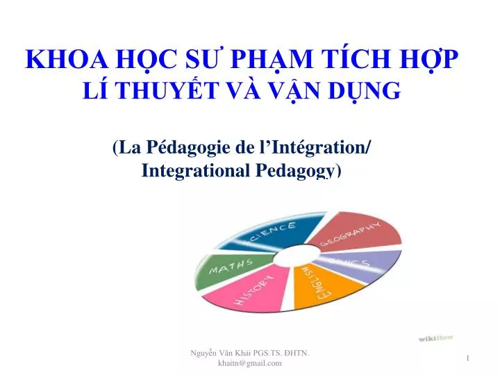 khoa h c s ph m t ch h p l thuy t v v n d ng la p dagogie de l int gration integrational pedagogy