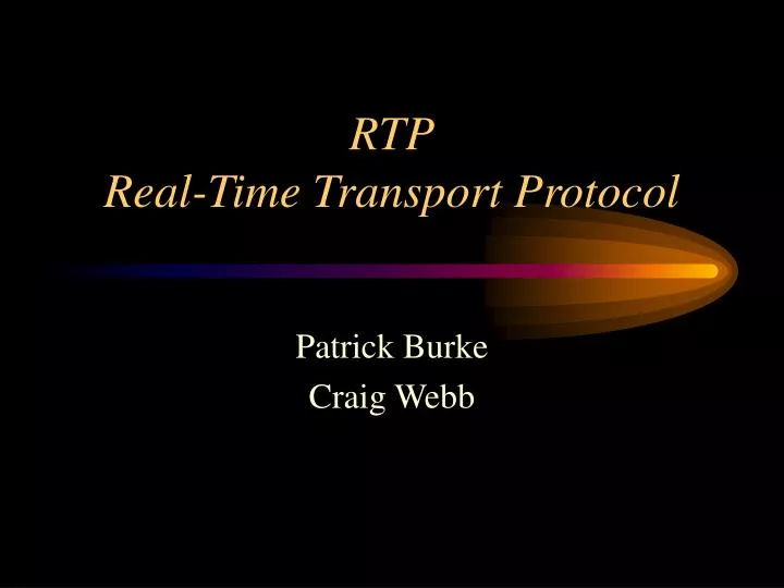 rtp real time transport protocol