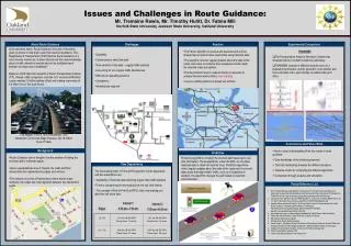 Issues and Challenges in Route Guidance: