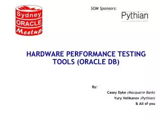 Hardware Performance Testing Tools (Oracle DB)