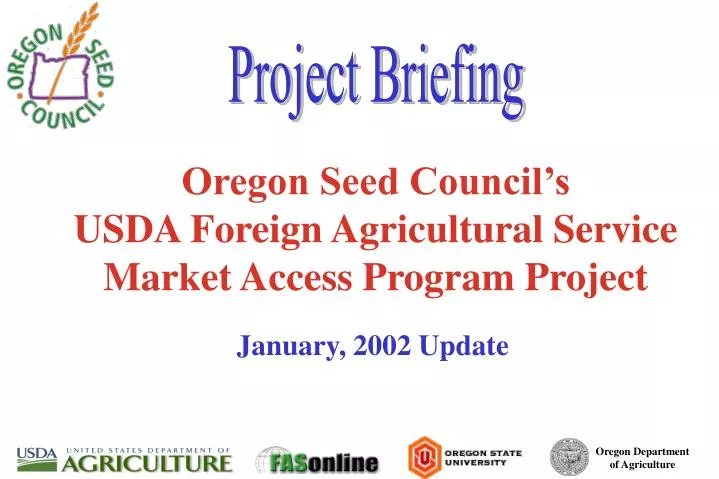 oregon seed council s usda foreign agricultural service market access program project