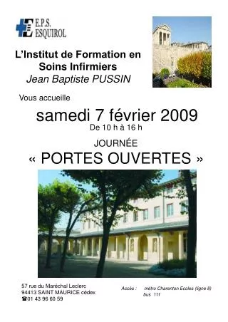 L’Institut de Formation en Soins Infirmiers Jean Baptiste PUSSIN