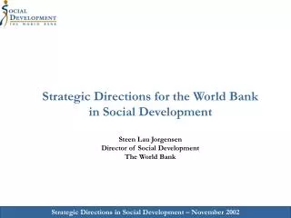 The World Bank Social Development Strategy