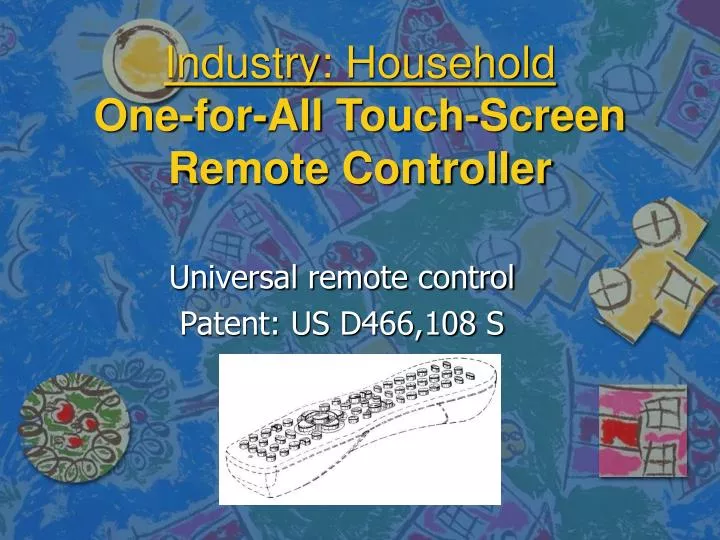 industry household one for all touch screen remote controller