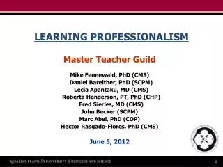 LEARNING PROFESSIONALISM