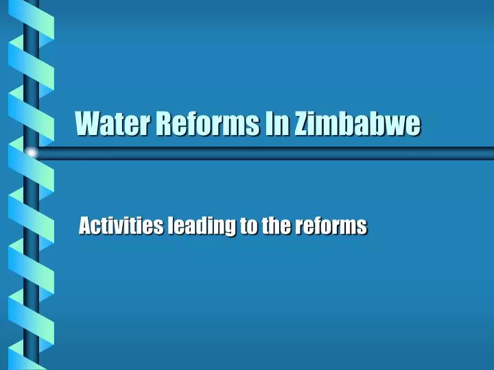 water reforms in zimbabwe