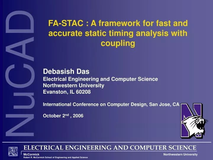 fa stac a framework for fast and accurate static timing analysis with coupling