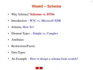 Week5 – Schema