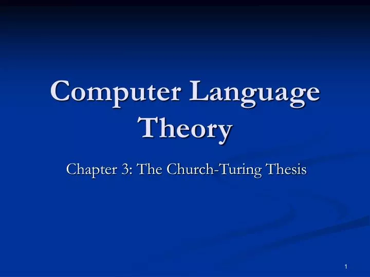computer language theory