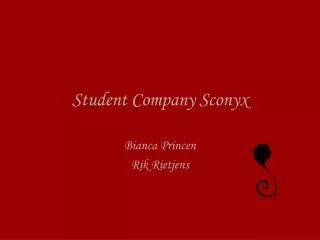 Student Company Sconyx