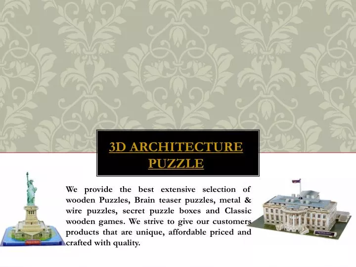 3d architecture puzzle