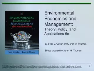 Environmental Economics and Management: Theory, Policy, and Applications 6e