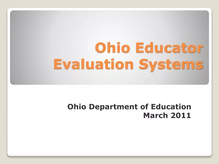 ohio educator evaluation systems