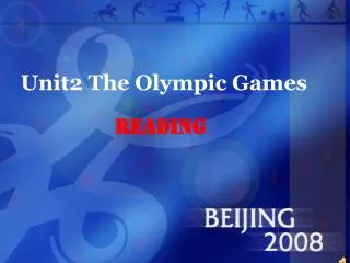 Unit2 The Olympic Games