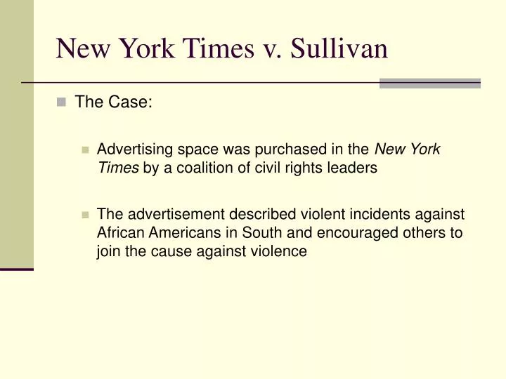 new york times v sullivan