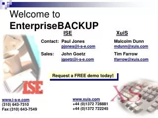 Welcome to EnterpriseBACKUP