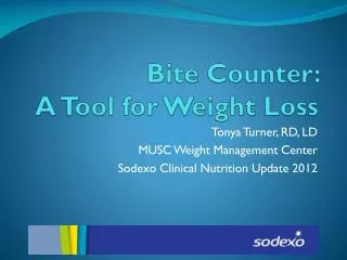 Bite Counter: A Tool for Weight Loss