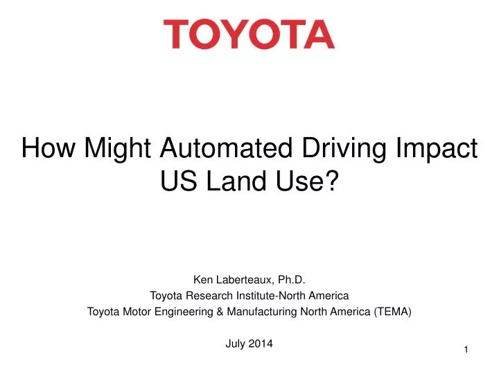 how might automated driving impact us land use