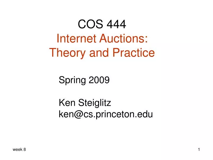cos 444 internet auctions theory and practice