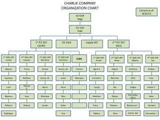 CHARLIE COMPANY ORGANIZATION CHART