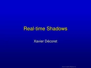 Real-time Shadows