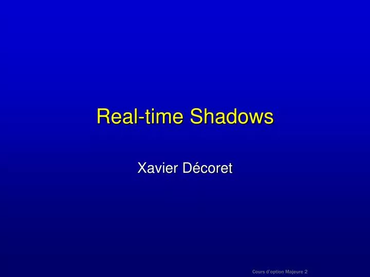 real time shadows