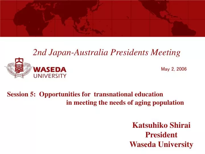2nd japan australia presidents meeting