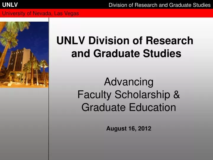 unlv division of research and graduate studies